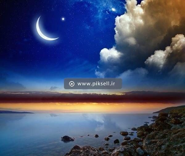 عکس ماه در شب برای تصویر زمینه