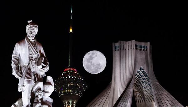 عکس ماه دیشب در ایران
