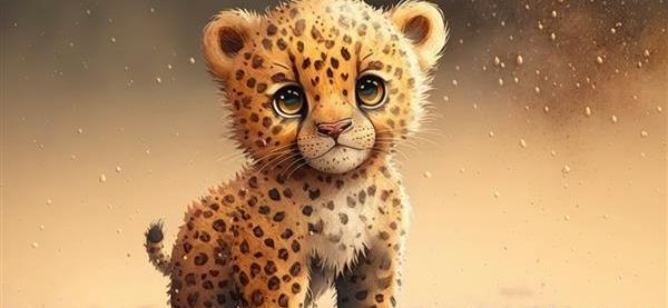 عکس یوزپلنگ نقاشی شده