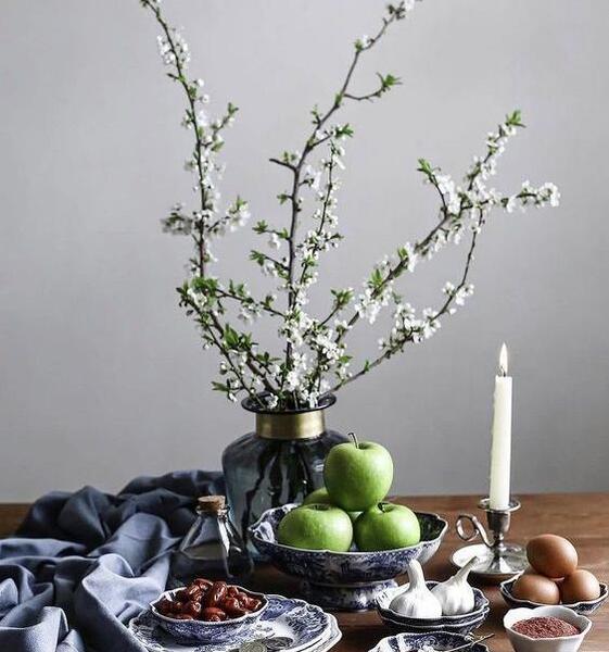 عکس نقاشی سفره هفت سین ساده