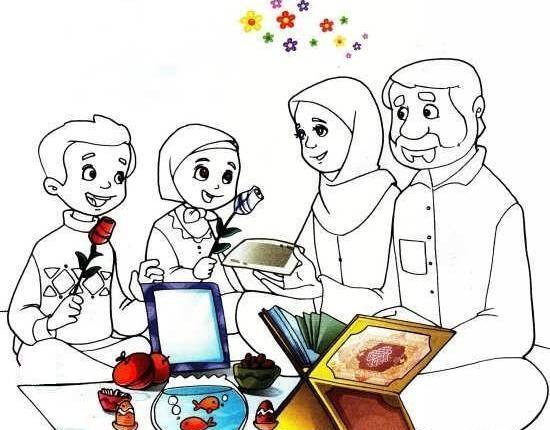 عکس نقاشی سفره هفت سین با خانواده
