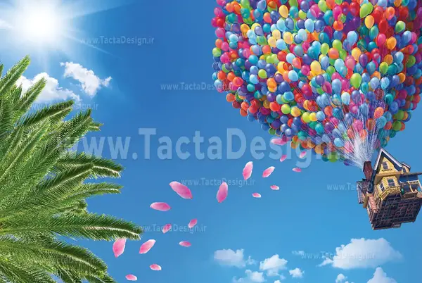 عکس بادکنک های زیبا در آسمان