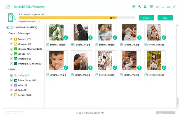 بهترین برنامه ریکاوری عکس های پاک شده واتساپ