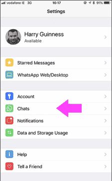 آموزش گذاشتن عکس روی صفحه اصلی واتساپ