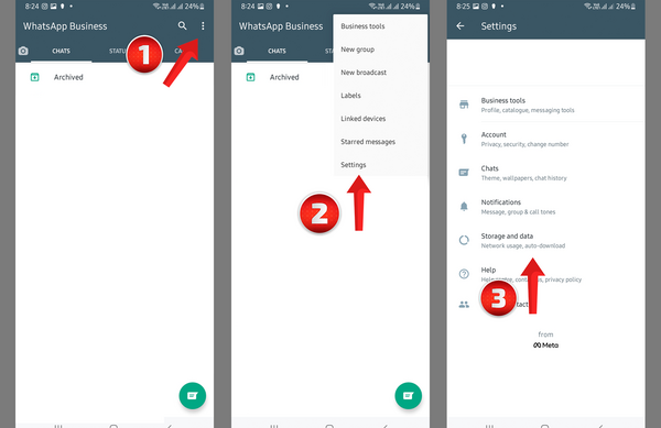 چگونه در واتساپ عکس ها را به صورت فایل بفرستیم