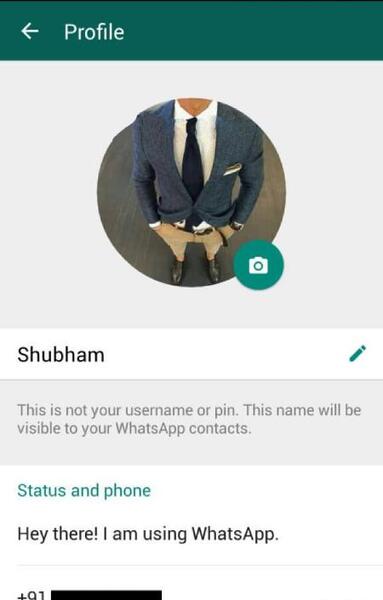 گذاشتن عکس روی پروفایل واتساپ