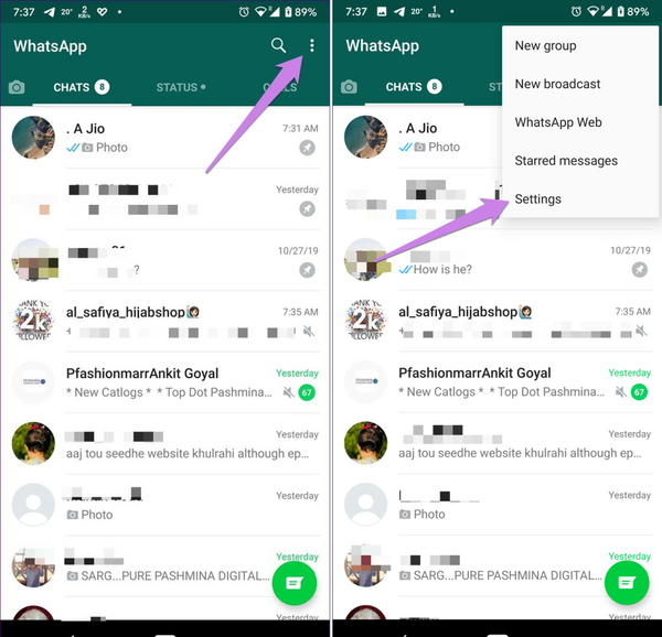 حذف عکس در واتساپ بعد از چند ساعت