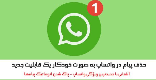 حذف عکس در واتساپ بعد از چند ساعت