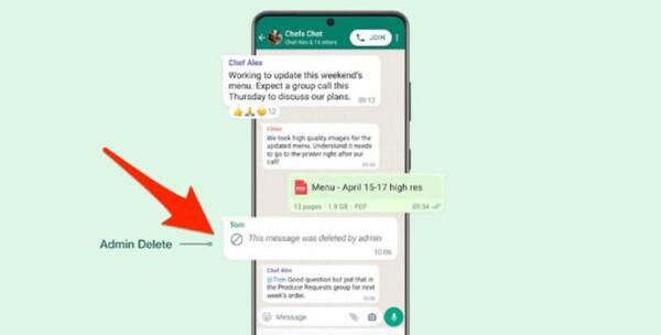 حذف عکس در واتساپ بعد از چند ساعت