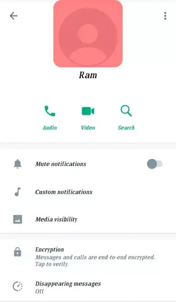 حذف عکس پروفایل واتساپ دیگران