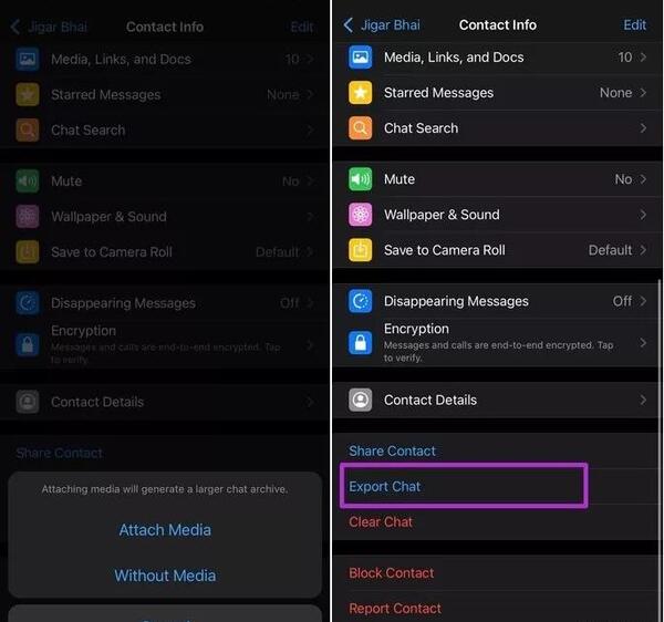 عکس چت در واتساپ