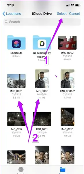 فرستادن عکس در واتساپ ایفون به صورت فایل