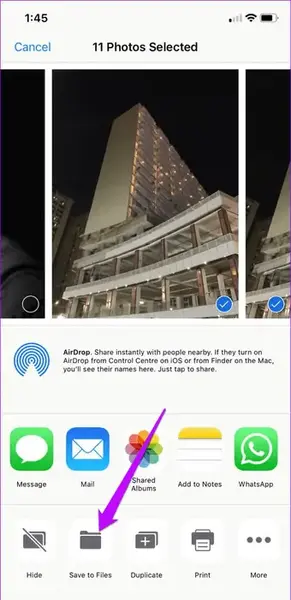فرستادن عکس در واتساپ ایفون به صورت فایل