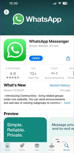 بالا بردن کیفیت عکس واتساپ ایفون whatsapp