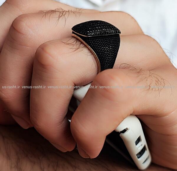 عکس انگشتر مردانه مشکی