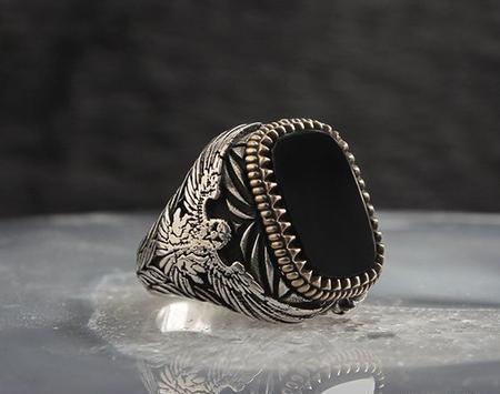 عکس انگشتر مردانه مشکی
