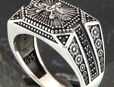 عکس از انگشتر نقره مردانه
