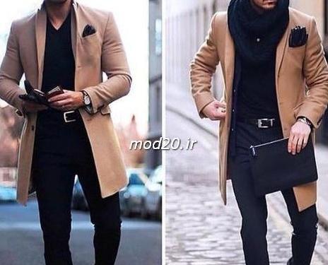 عکس با پالتو مردانه