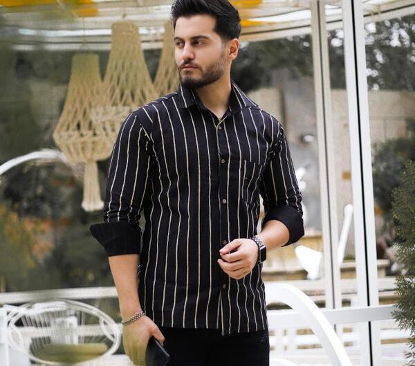 عکس پیراهن مردانه مشکی