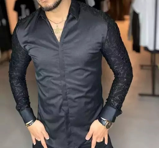 عکس پیراهن مردانه مشکی