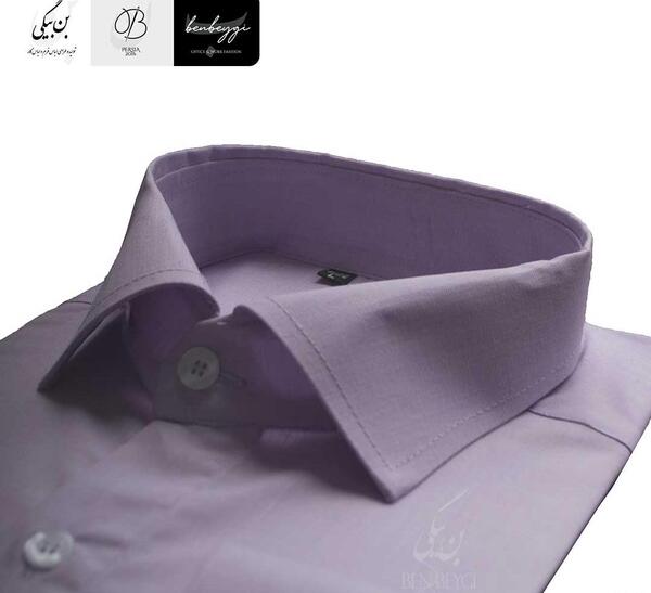 عکس پیراهن مردانه رنگ یاسی
