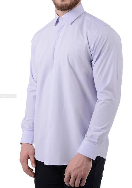 عکس پیراهن مردانه رنگ یاسی