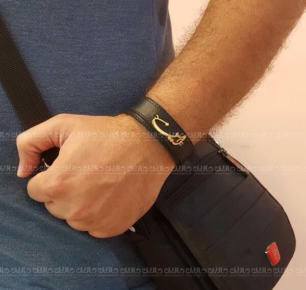 عکس دستبند مردانه چرم