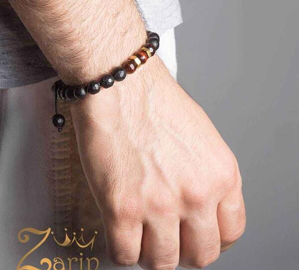 عکس دستبند مردانه مهره ای