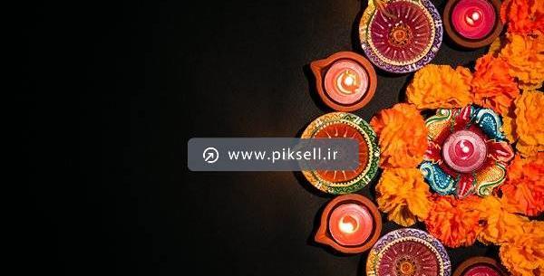 عکس پس زمینه مشکی با شمع