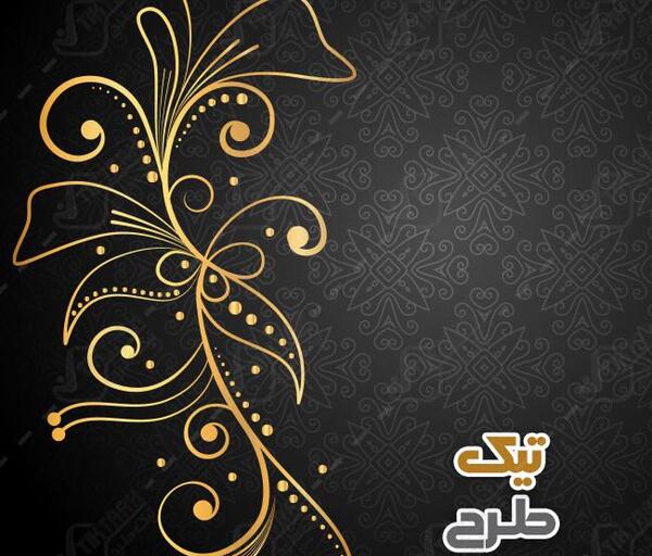 عکس پس زمینه مشکی طلایی