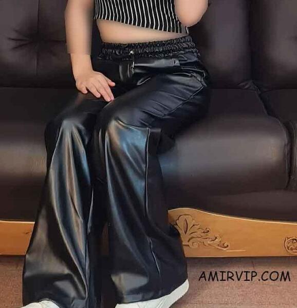 عکس شلوار چرم مشکی دخترانه