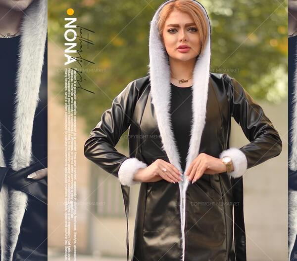 عکس مانتو چرم مشکی دخترانه