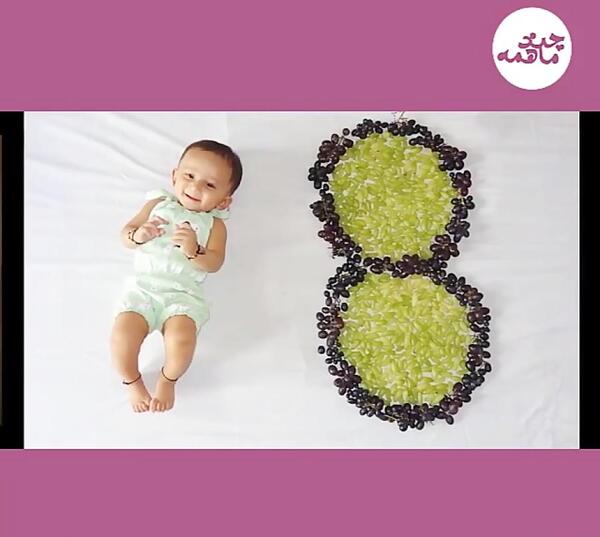 ایده عکس ماهگرد نوزاد پسر یک ماهه
