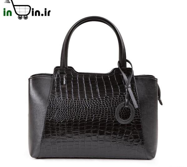 عکس کیف چرم مشکی زنانه