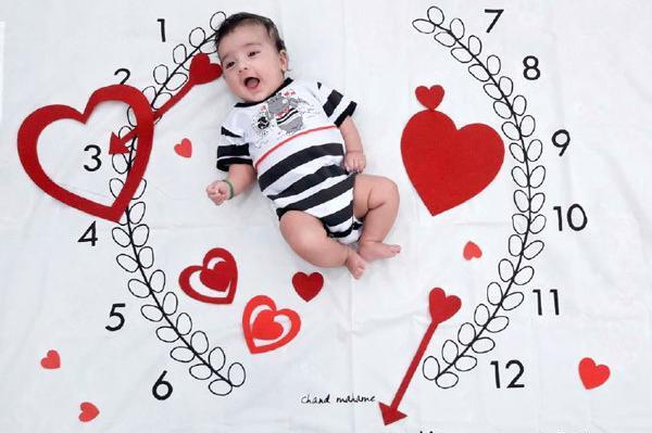 عکس نوشته ماهگرد نوزاد پسر