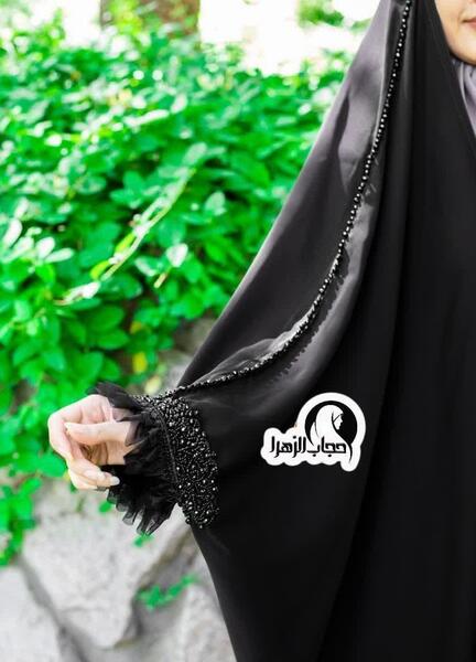 عکس چادر مشکی نگین دار