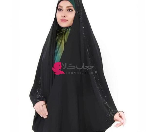 عکس چادر مشکی نگین دار