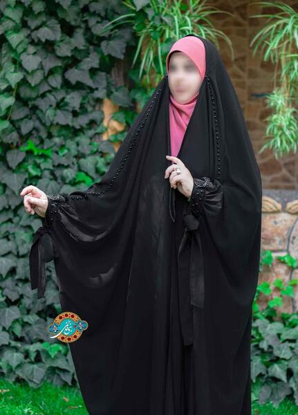 عکس چادر مشکی نگین دار