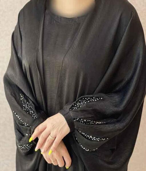 عکس چادر مشکی نگین دار