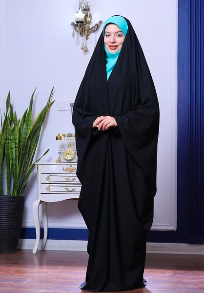 عکس چادر مشکی نگین دار