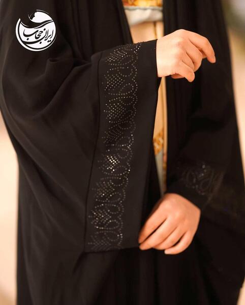 عکس چادر مشکی نگین دار