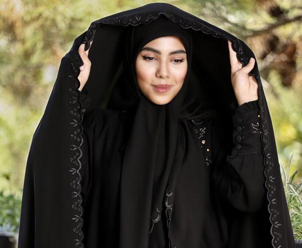 عکس چادر مشکی نگین دار