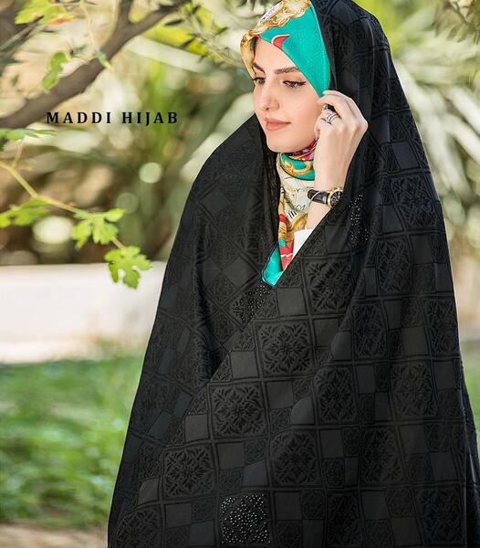 عکس چادر مشکی نگین دار