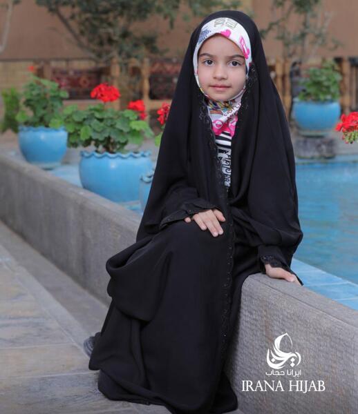 عکس چادر مشکی بچه گانه