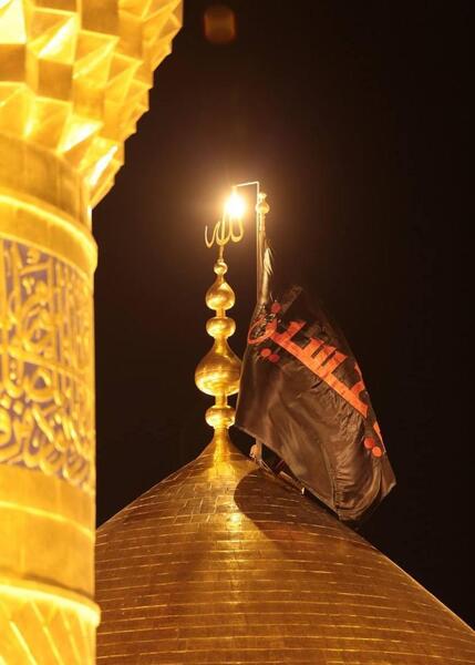 عکس مشکی حرم امام حسین