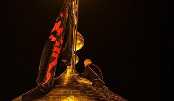 عکس مشکی حرم امام حسین