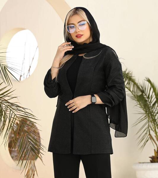 عکس مانتو مشکی شیک دخترانه