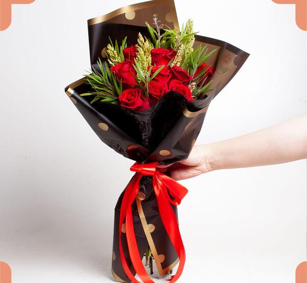عکس گل با روبان مشکی