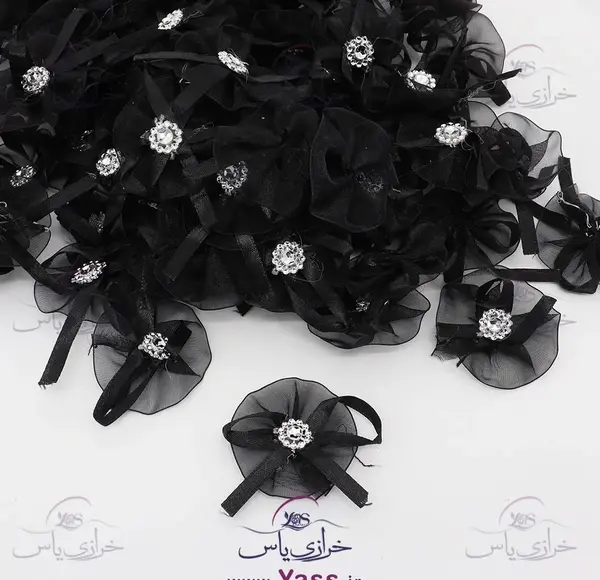 عکس گل با روبان مشکی