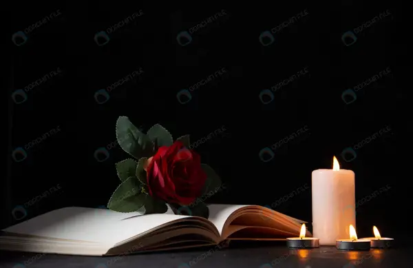 عکس گل با زمینه مشکی